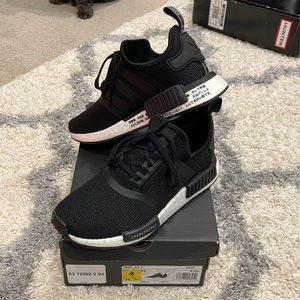 Adidas NMD R1. Size 6 womens, 4 Youth. Black/white